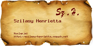 Szilasy Henrietta névjegykártya